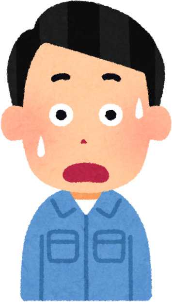 Illustration of a Male Worker with a Worried Expression